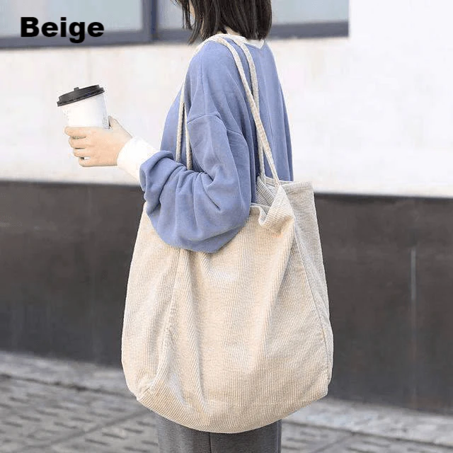 Large Cord Eco Tote Bag - Image 4