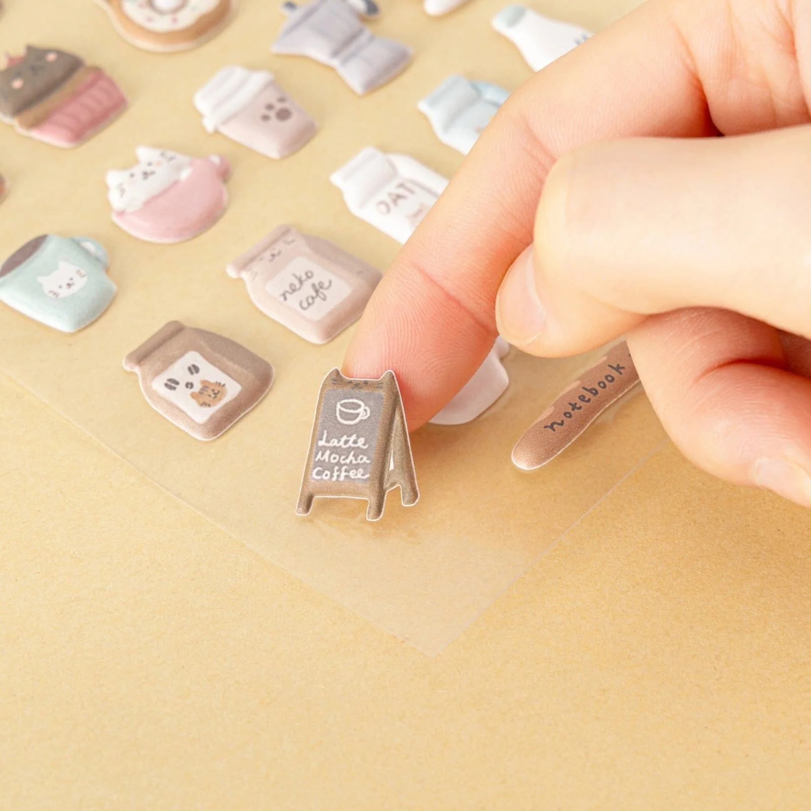 Tsuki ‘Neko Cafe’ 3D Puffy Sticker Set ☾ - Image 5