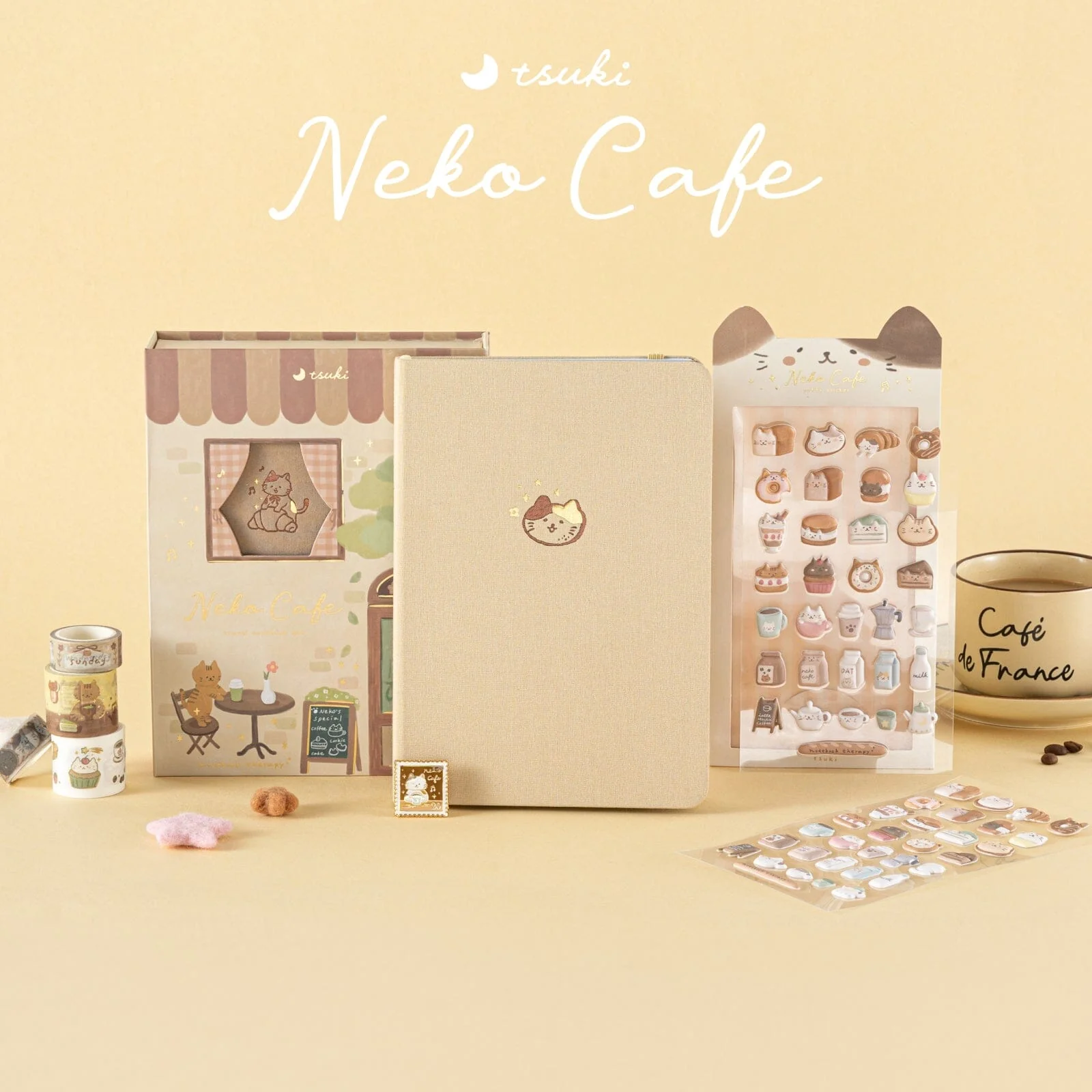Tsuki ‘Neko Cafe’ 3D Puffy Sticker Set ☾ - Image 9