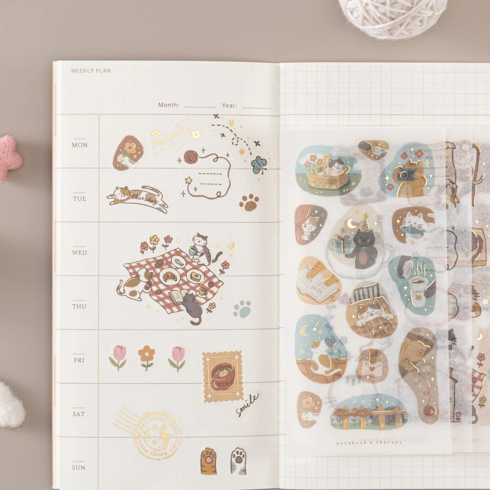 Tsuki ‘Neko Days’ Sticker Set ☾ - Image 5