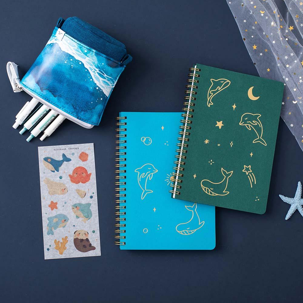 Tsuki 'Ocean' Limited Edition Ring Bound Bullet Journal ☾ - Image 12